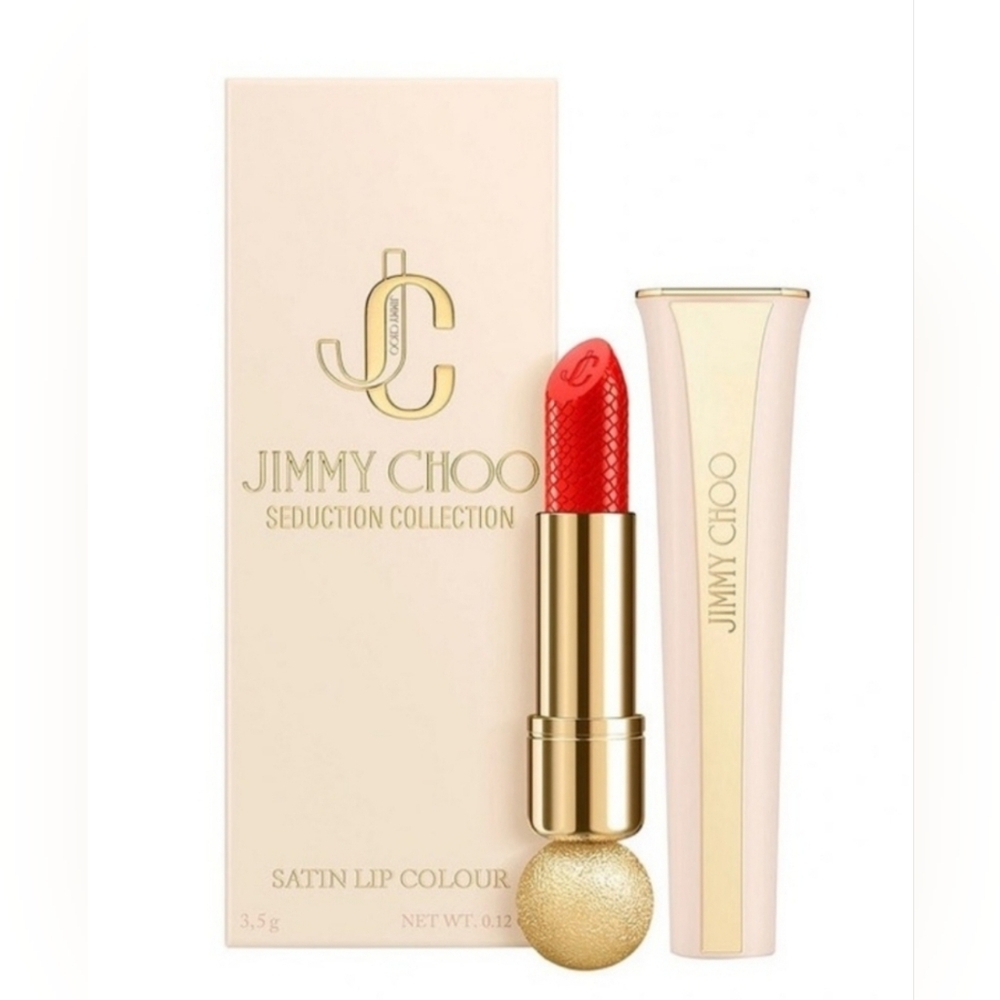 JIMMY CHOO NWT SEDUCTION COLLECTION SATIN LIP COLOR • CORAL KISS 004. ✨️